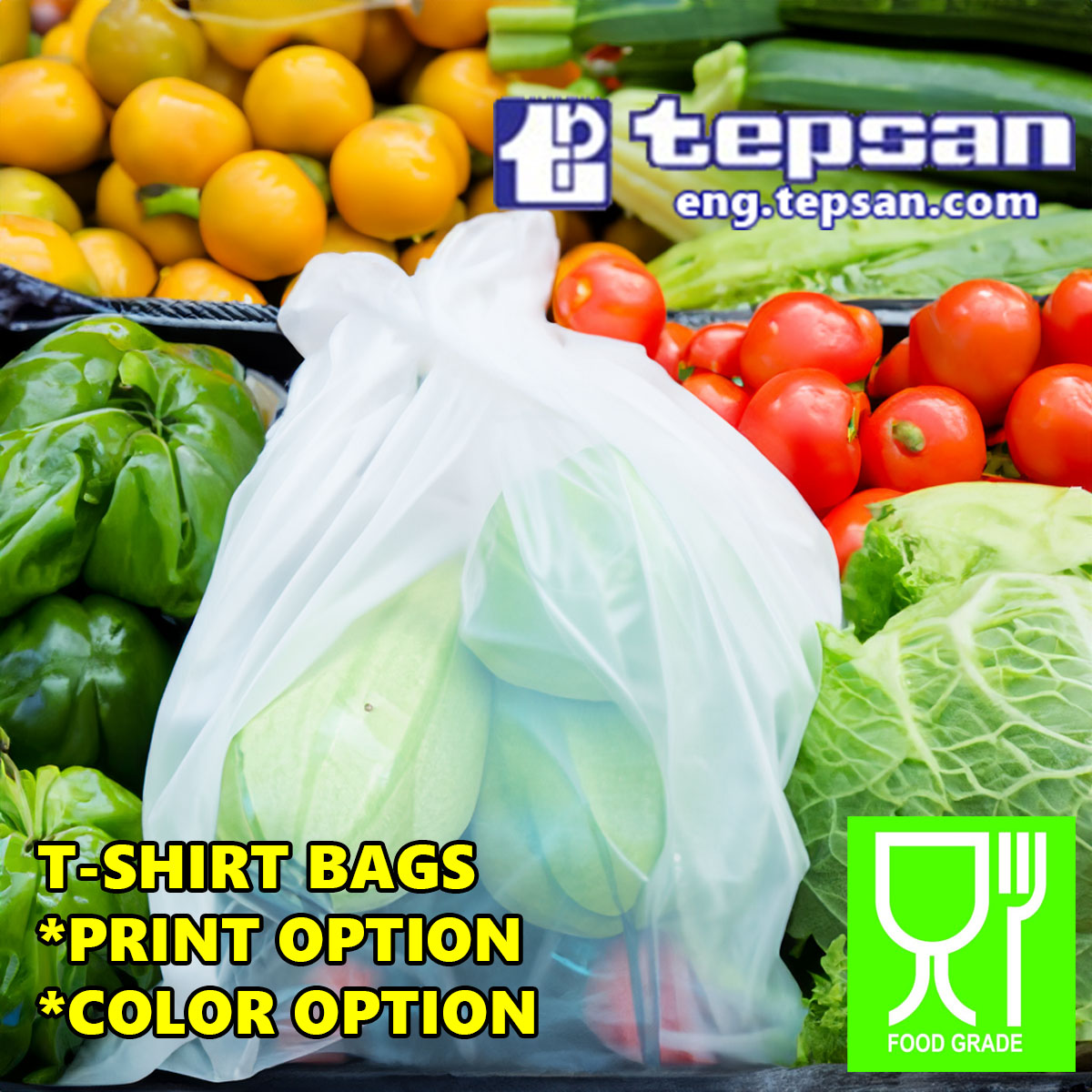 HDPE T-shirt Market Bag